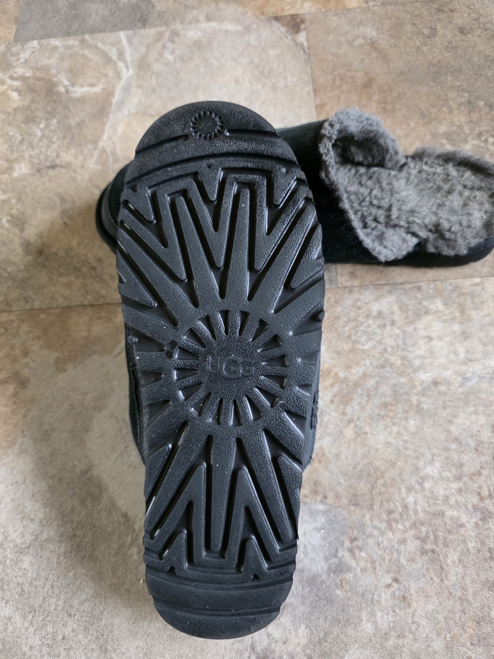 UGG Men's Black Sheepskin Lined Slip-On Clog